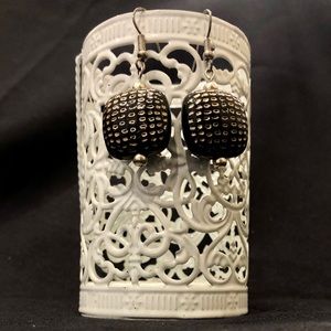 Black beaded earrings